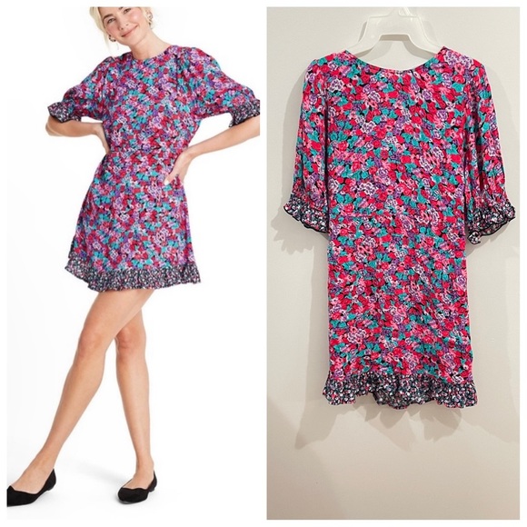 RIXO for Target Dresses & Skirts - RIXO x Target Mixed Floral Puff Sleeve Mini Dress Size 8 NWT
